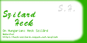 szilard heck business card